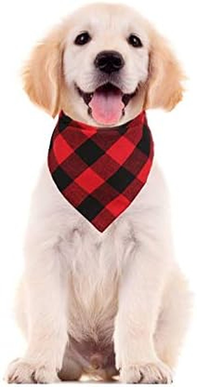 2 Pcs Dog Bandana Christmas Pet Clothing Triangle Scarf Accessories Bibs Red Black Plaid - pet needs7447598426952 Pcs Dog Bandana Christmas Pet Clothing Triangle Scarf Accessories Bibs Red Black PlaidRed 2PcsLargeLargepet needs