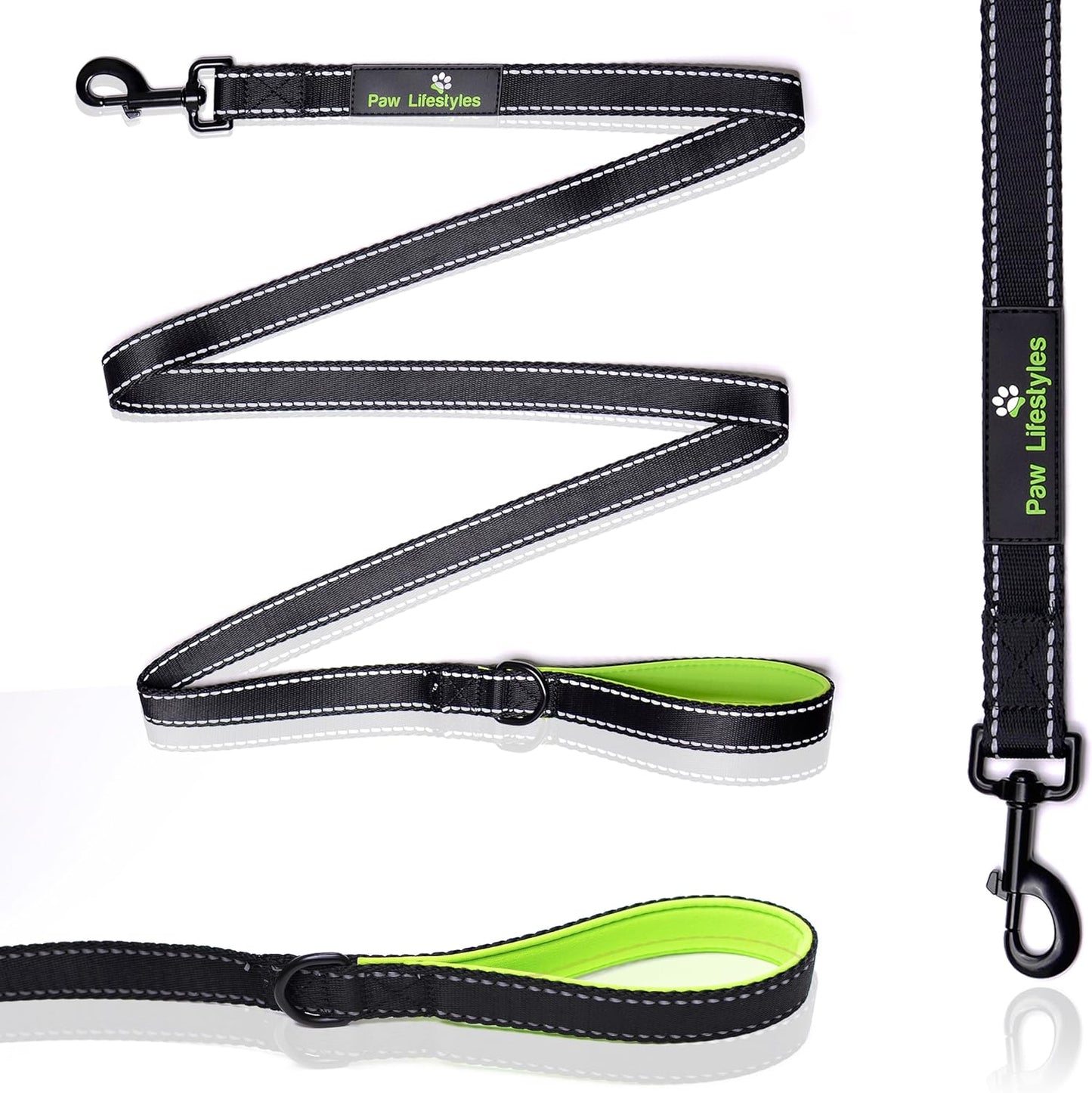 Extra Heavy Duty Dog Leash - 6Ft Long - 3Mm Thick, Soft Padded Handle for Comfort - Perfect Leashes for Medium and Large Dogs