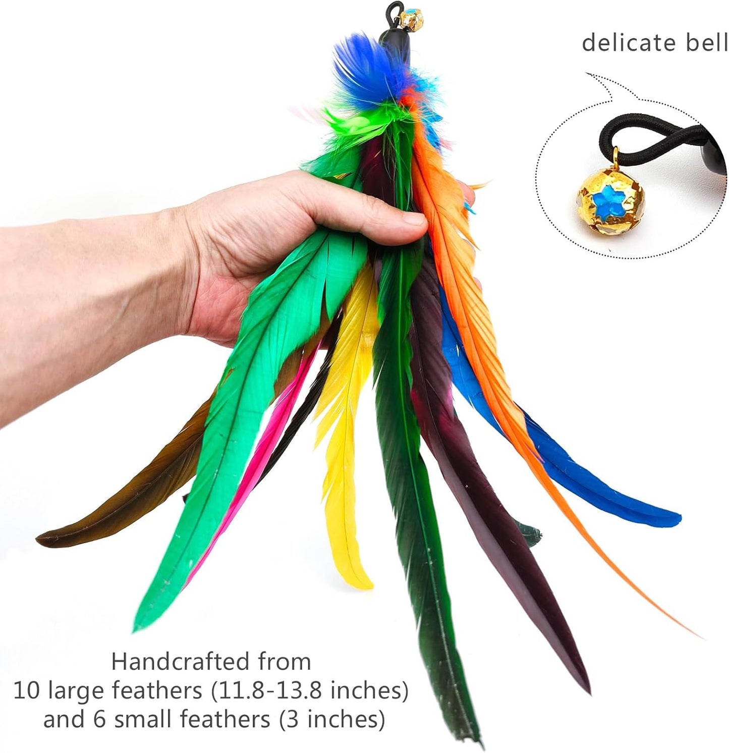 Cat Toys Interactive for Indoor Cats, 2PCS Ultra-Long Teaser(50"+38"