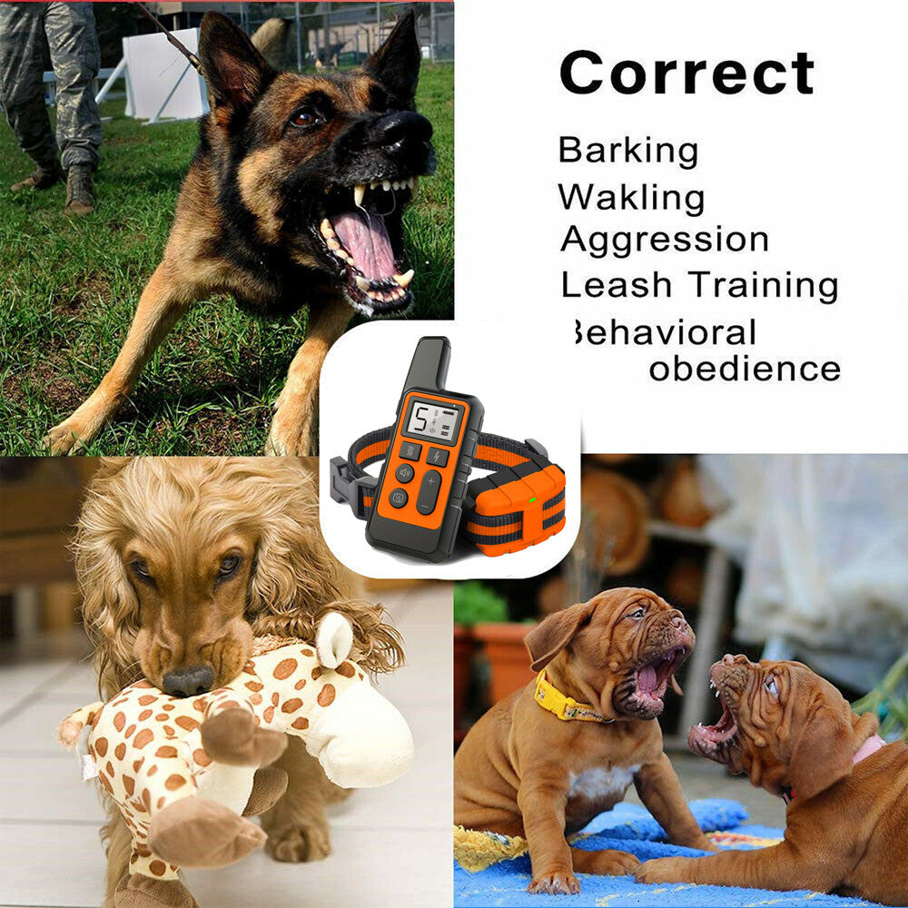 2700 FT Remote Dog Shock Training Collar Rechargeable Waterproof Pet Trainer