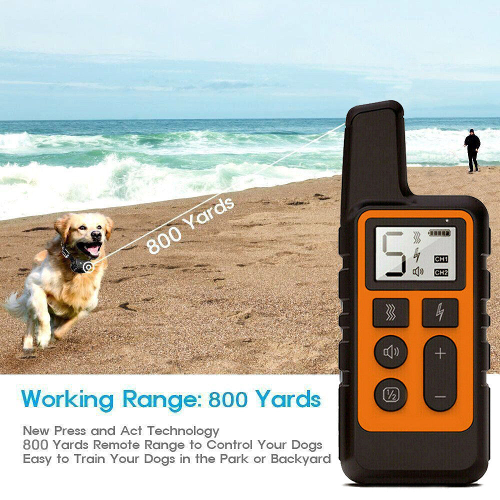 2700 FT Remote Dog Shock Training Collar Rechargeable Waterproof Pet Trainer