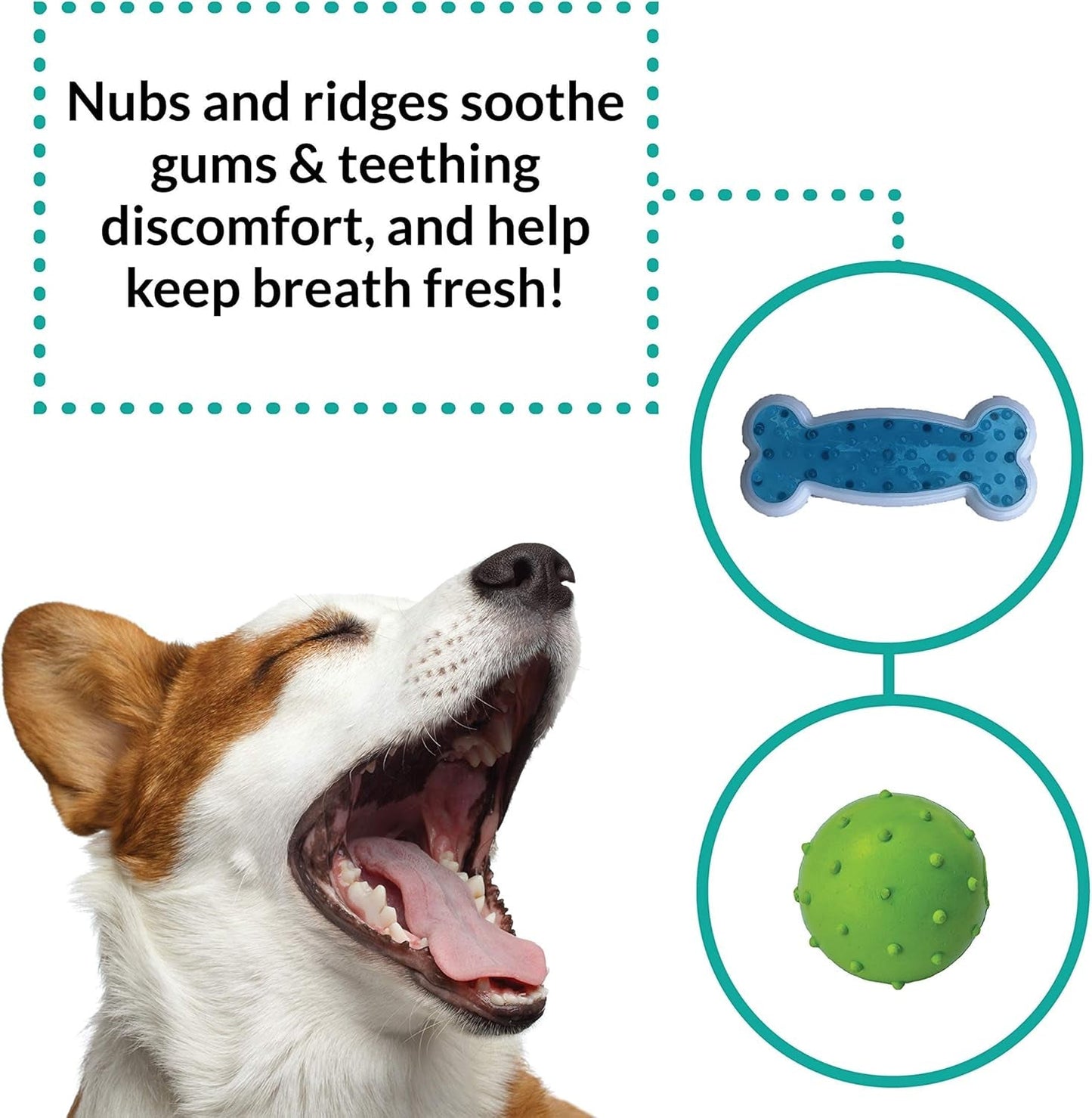 Dog Chew Toy Set for Small to Medium Breeds, Includes All Natural Rubber, Cotton, Ball & Rope Toys, Ideal Puppy Chew Toys for Teething, Reduces Destructive Chewing & Anxiety (Pack of 6) - pet needs7445043635698Dog Chew Toy Set for Small to Medium Breeds, Includes All Natural Rubber, Cotton, Ball & Rope Toys, Ideal Puppy Chew Toys for Teething, Reduces Destructive Chewing & Anxiety (Pack of 6)Cow Chew Toy Setpet needs