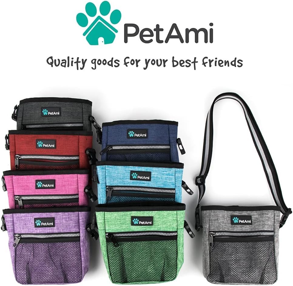 Dog Treat Pouch, Pet Treat Pouch for Training, Dog Walking Bag Holder for Kibbles, Pet Food Toy, Dog Trainer Essentials Supplies, Poop Bag Dispenser, 3 Ways to Wear (Purple) - pet needs744759111685Dog Treat Pouch, Pet Treat Pouch for Training, Dog Walking Bag Holder for Kibbles, Pet Food Toy, Dog Trainer Essentials Supplies, Poop Bag Dispenser, 3 Ways to Wear (Purple)Heather PurpleOne SizeOne Sizepet needs