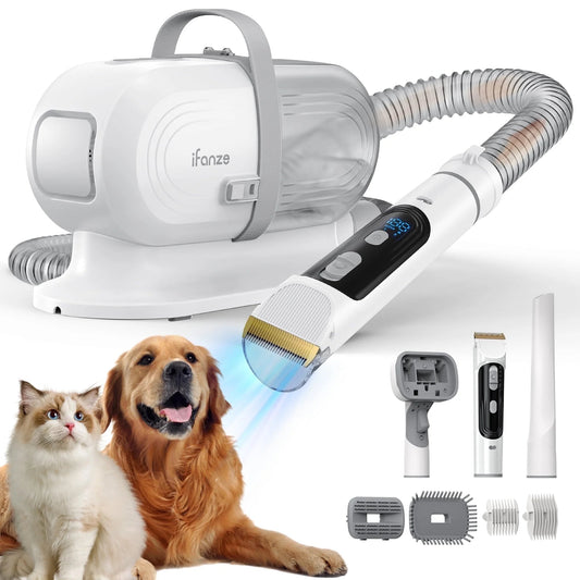 14Kpa Dog Grooming Kit & Vacuum, 2.5L Pet Hair Vacuum Suction 99% Pet Hair,3 Modes Suction Dog Grooming Clipper Kit,5 Pet Groomer Tools,Low Noise Pet Shedding Vacuum for Dogs Cats,White - pet needs74475922767614Kpa Dog Grooming Kit & Vacuum, 2.5L Pet Hair Vacuum Suction 99% Pet Hair,3 Modes Suction Dog Grooming Clipper Kit,5 Pet Groomer Tools,Low Noise Pet Shedding Vacuum for Dogs Cats,Whitepet needs