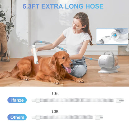 14Kpa Dog Grooming Kit & Vacuum, 2.5L Pet Hair Vacuum Suction 99% Pet Hair,3 Modes Suction Dog Grooming Clipper Kit,5 Pet Groomer Tools,Low Noise Pet Shedding Vacuum for Dogs Cats,White - pet needs74475922767614Kpa Dog Grooming Kit & Vacuum, 2.5L Pet Hair Vacuum Suction 99% Pet Hair,3 Modes Suction Dog Grooming Clipper Kit,5 Pet Groomer Tools,Low Noise Pet Shedding Vacuum for Dogs Cats,Whitepet needs