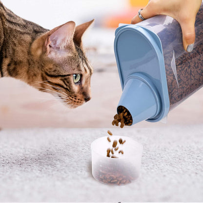 2 Pack 2Lb/2.5L Pet Food Storage Container with Measuring Cup, Can Covers and Bowl for Small Dog, Cat, Waterproof - Bpa Free - pet needs7260849683702 Pack 2Lb/2.5L Pet Food Storage Container with Measuring Cup, Can Covers and Bowl for Small Dog, Cat, Waterproof - Bpa FreeBluepet needs