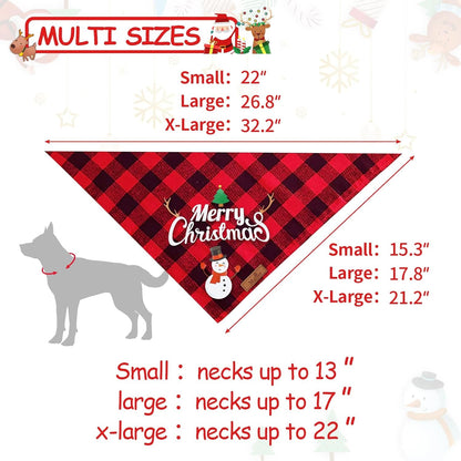 2 Pack Dog Bandanas Christmas Classic Buffalo Plaid Dog Bandana Dog Scarf Triangle Bibs Kerchief Merry Christmas Pet Costume for Small Medium Large Dogs Cats Pets (Christmas 4, Large) - pet needs74450268798592 Pack Dog Bandanas Christmas Classic Buffalo Plaid Dog Bandana Dog Scarf Triangle Bibs Kerchief Merry Christmas Pet Costume for Small Medium Large Dogs Cats Pets (Christmas 4, Large)Christmas 4LargeLargepet needs