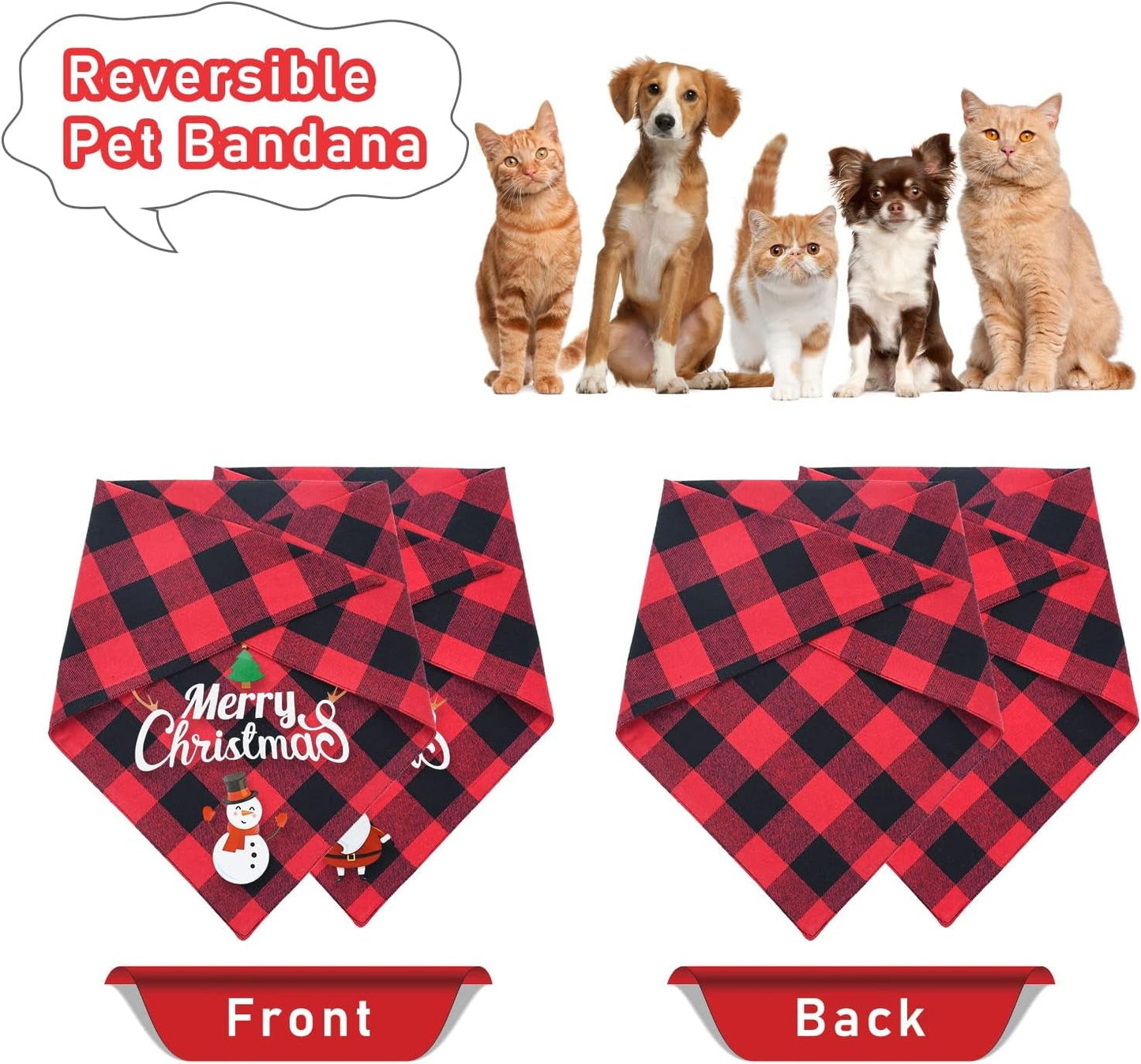 2 Pack Dog Bandanas Christmas Classic Buffalo Plaid Dog Bandana Dog Scarf Triangle Bibs Kerchief Merry Christmas Pet Costume for Small Medium Large Dogs Cats Pets (Christmas 4, Large) - pet needs74450268798592 Pack Dog Bandanas Christmas Classic Buffalo Plaid Dog Bandana Dog Scarf Triangle Bibs Kerchief Merry Christmas Pet Costume for Small Medium Large Dogs Cats Pets (Christmas 4, Large)Christmas 4LargeLargepet needs