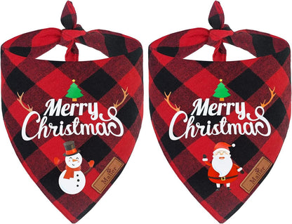 2 Pack Dog Bandanas Christmas Classic Buffalo Plaid Dog Bandana Dog Scarf Triangle Bibs Kerchief Merry Christmas Pet Costume for Small Medium Large Dogs Cats Pets (Christmas 4, Large) - pet needs74450268798592 Pack Dog Bandanas Christmas Classic Buffalo Plaid Dog Bandana Dog Scarf Triangle Bibs Kerchief Merry Christmas Pet Costume for Small Medium Large Dogs Cats Pets (Christmas 4, Large)Christmas 4LargeLargepet needs