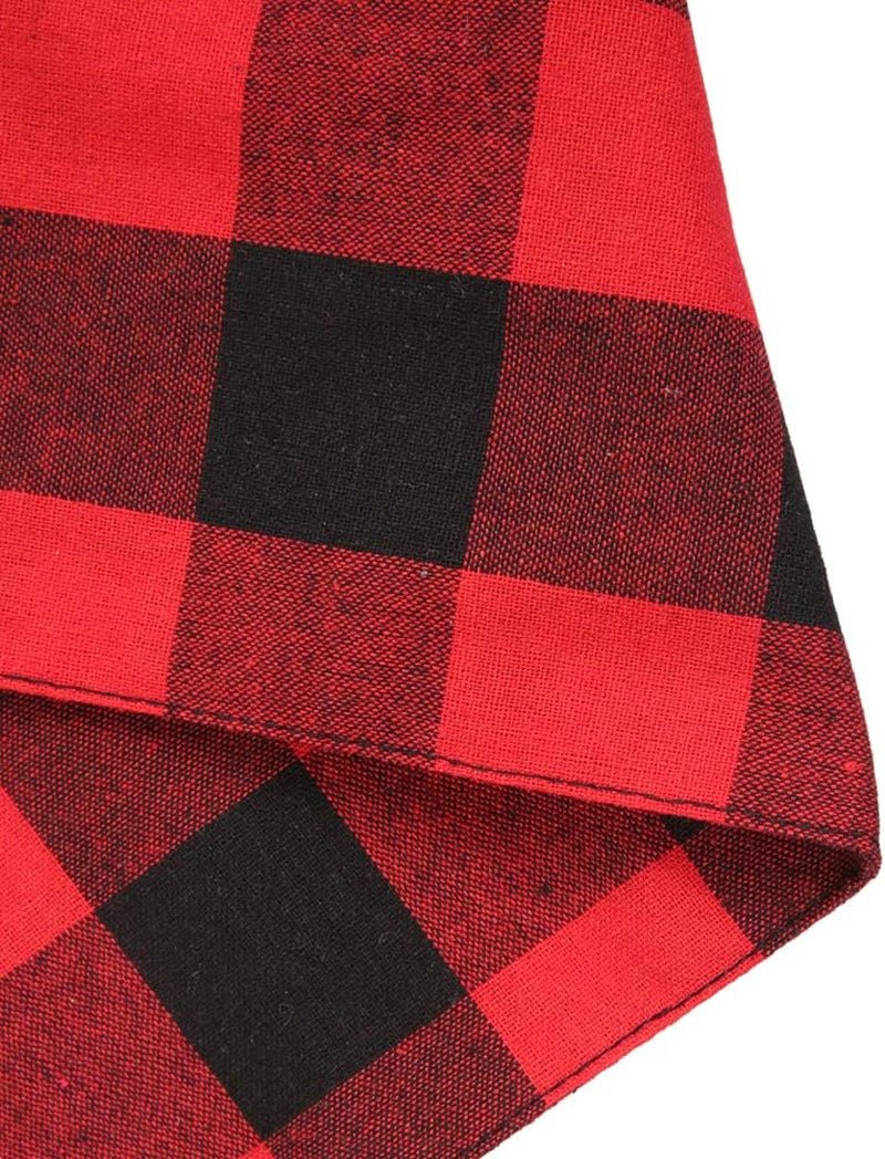 2 Pcs Dog Bandana Christmas Pet Clothing Triangle Scarf Accessories Bibs Red Black Plaid - pet needs7447598426952 Pcs Dog Bandana Christmas Pet Clothing Triangle Scarf Accessories Bibs Red Black PlaidRed 2PcsLargeLargepet needs