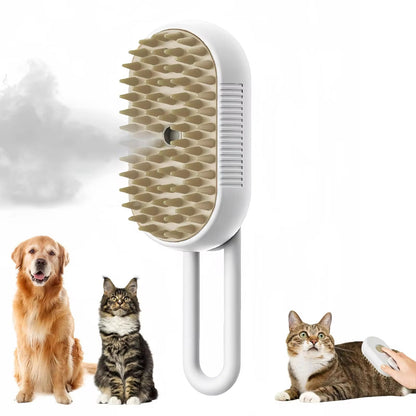 3 in 1 Pet Brush Cat Steam Brush Comb Dog Brush Electric Spray Cat Hair Brushes Massage Pet Grooming Hair Removal Combs - pet needs7441104232663 in 1 Pet Brush Cat Steam Brush Comb Dog Brush Electric Spray Cat Hair Brushes Massage Pet Grooming Hair Removal CombsWhite Handlepet needs