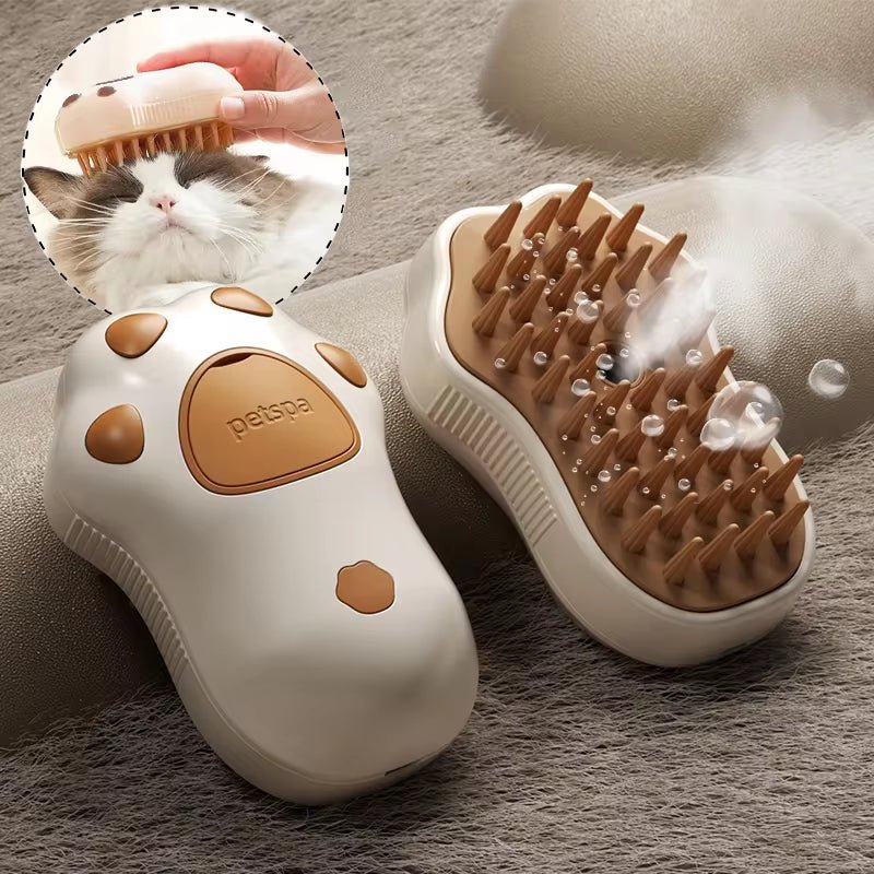 3 in 1 Pet Brush Cat Steam Brush Comb Dog Brush Electric Spray Cat Hair Brushes Massage Pet Grooming Hair Removal Combs - pet needs7260847856323 in 1 Pet Brush Cat Steam Brush Comb Dog Brush Electric Spray Cat Hair Brushes Massage Pet Grooming Hair Removal CombsCoffee Handlepet needs