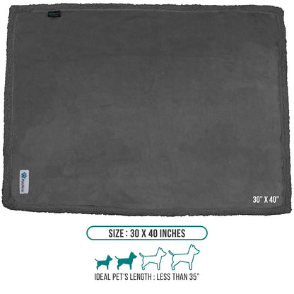 Washable Pet Blanket Fleece Dog Cat Bed Soft Sherpa Reversible Dog Blanket Warm