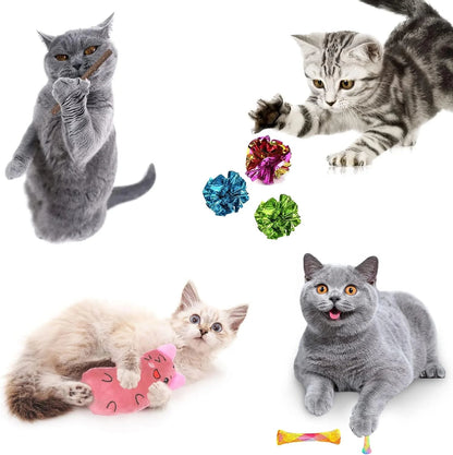 34Pcs Cat Toys Kitten Toys, Interactive Kitty Toys with Collapsible Cat Tunnels Tent, Cat Wand Catnip Feather Teaser - pet needs31301757458834Pcs Cat Toys Kitten Toys, Interactive Kitty Toys with Collapsible Cat Tunnels Tent, Cat Wand Catnip Feather Teaserpet needs