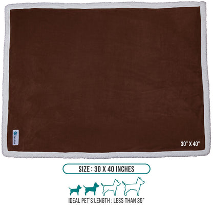 Washable Pet Blanket Fleece Dog Cat Bed Soft Sherpa Reversible Dog Blanket Warm