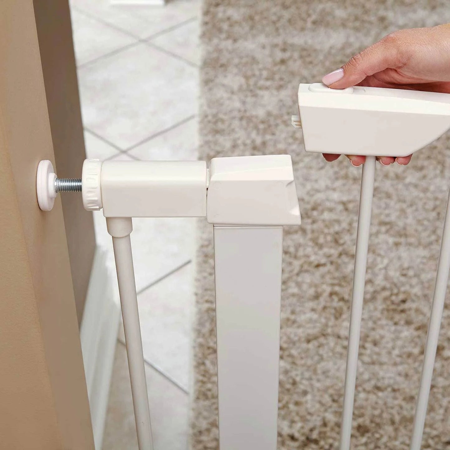 39" White Steel Pet Gate - pet needs31304163663439" White Steel Pet Gate39 InWhiteWhitepet needs