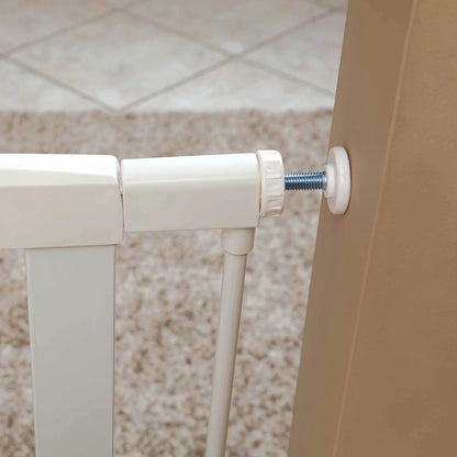 39" White Steel Pet Gate - pet needs31304163663439" White Steel Pet Gate39 InWhiteWhitepet needs