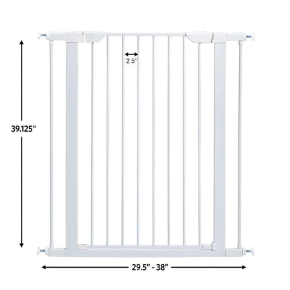 39" White Steel Pet Gate - pet needs31304163663439" White Steel Pet Gate39 InWhiteWhitepet needs