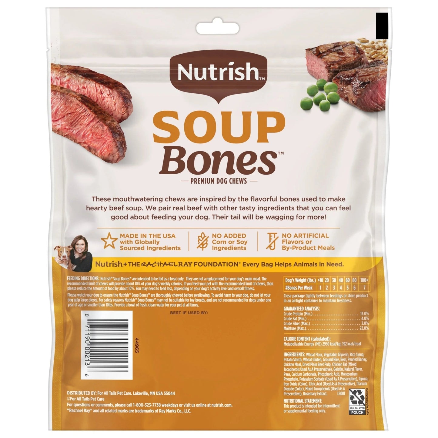 (4 Pack) Soup Bones Premium Dog Chews with Real Beef and Barley, 11 Chews (Rachael Ray) - pet needs313047683656(4 Pack) Soup Bones Premium Dog Chews with Real Beef and Barley, 11 Chews (Rachael Ray)4pet needs