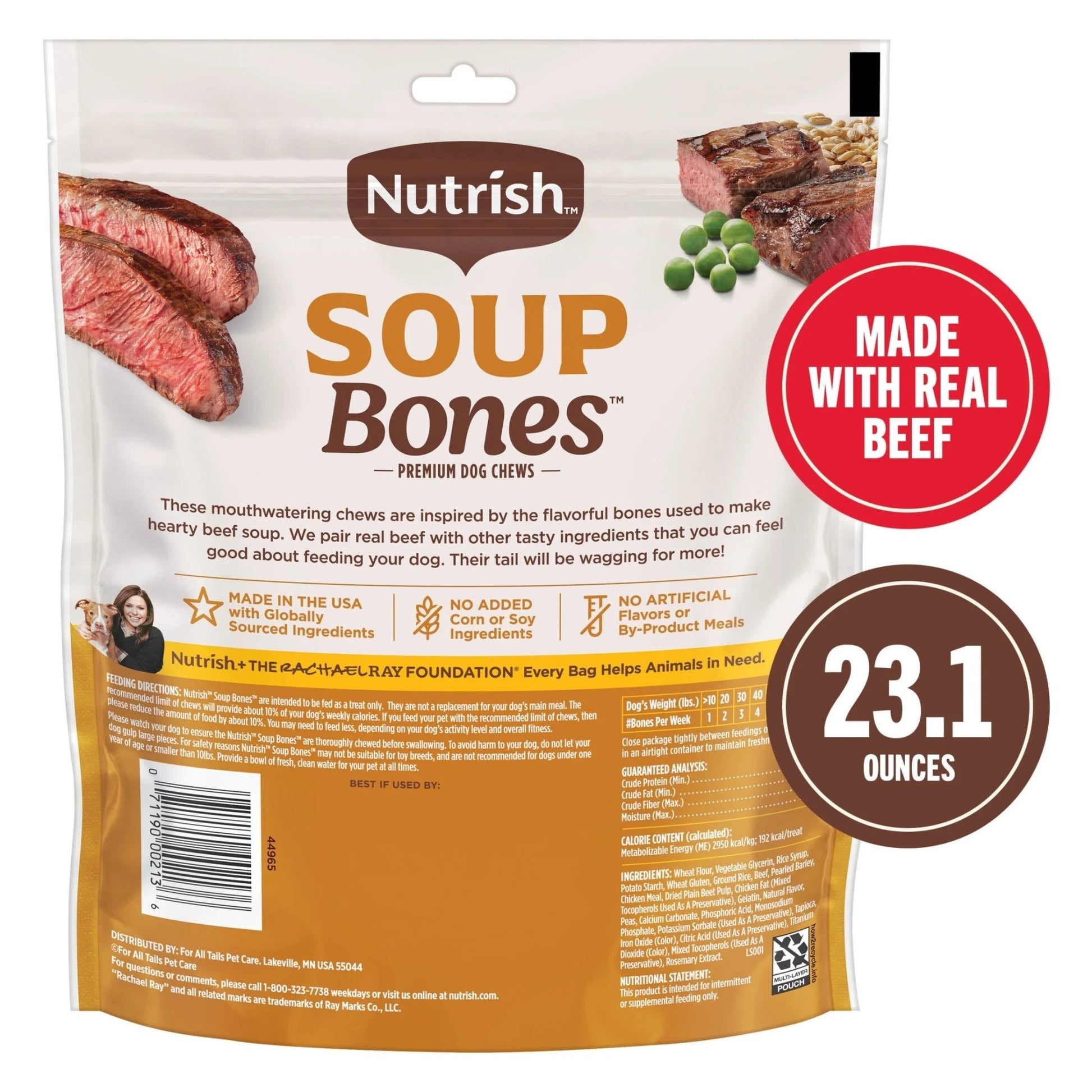 (4 Pack) Soup Bones Premium Dog Chews with Real Beef and Barley, 11 Chews (Rachael Ray) - pet needs313047683656(4 Pack) Soup Bones Premium Dog Chews with Real Beef and Barley, 11 Chews (Rachael Ray)4pet needs