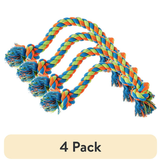 (4 Pack) Tug Buddy Braided Rope Chew Dog Toy, Multicolor, Level 1 for Light Chewing - pet needs711181250039(4 Pack) Tug Buddy Braided Rope Chew Dog Toy, Multicolor, Level 1 for Light Chewing4pet needs