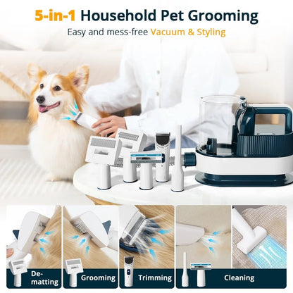 5 in 1 Pet Grooming Vacuum, 2.5L Dog Grooming Vacuum with 9 Attachment & Dog Clippers Tools for Dogs Cats - pet needs7260842421975 in 1 Pet Grooming Vacuum, 2.5L Dog Grooming Vacuum with 9 Attachment & Dog Clippers Tools for Dogs Cats10pet needs