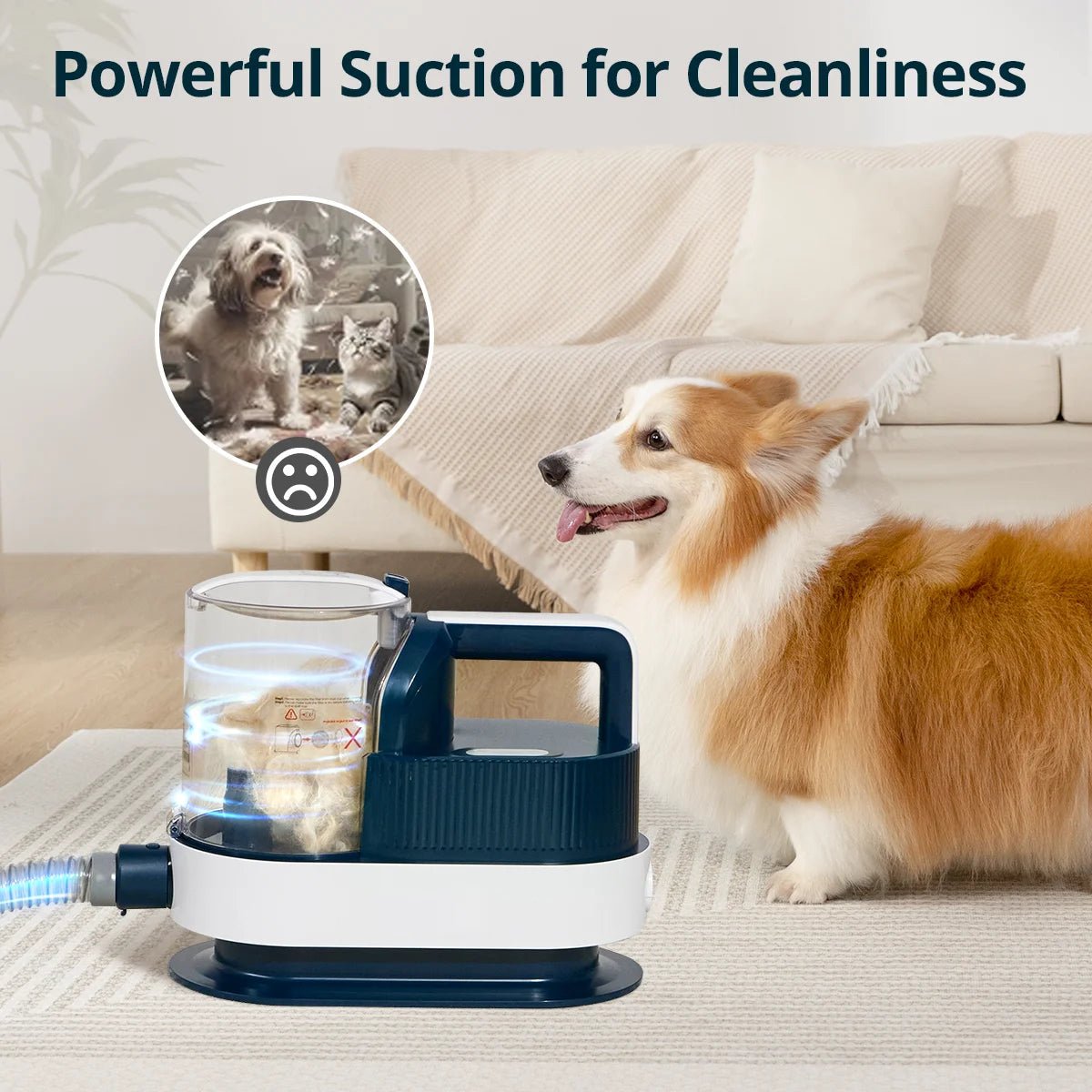5 in 1 Pet Grooming Vacuum, 2.5L Dog Grooming Vacuum with 9 Attachment & Dog Clippers Tools for Dogs Cats - pet needs7260842421975 in 1 Pet Grooming Vacuum, 2.5L Dog Grooming Vacuum with 9 Attachment & Dog Clippers Tools for Dogs Cats10pet needs