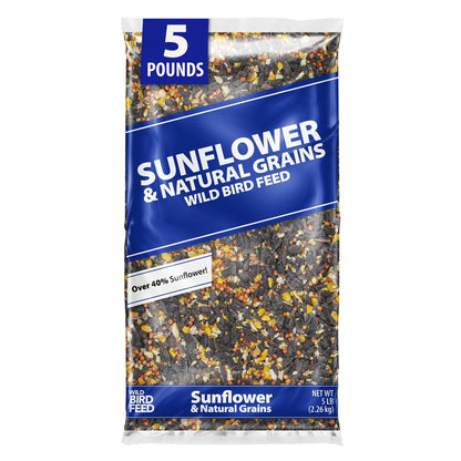 (5 Pack) Sunflower & Natural Grains Wild Bird Feed, 5 Lb - pet needs726084672901(5 Pack) Sunflower & Natural Grains Wild Bird Feed, 5 Lb5 Lbs5 Pack5 Packpet needs