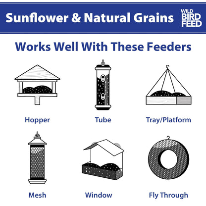 (5 Pack) Sunflower & Natural Grains Wild Bird Feed, 5 Lb - pet needs726084672901(5 Pack) Sunflower & Natural Grains Wild Bird Feed, 5 Lb5 Lbs5 Pack5 Packpet needs