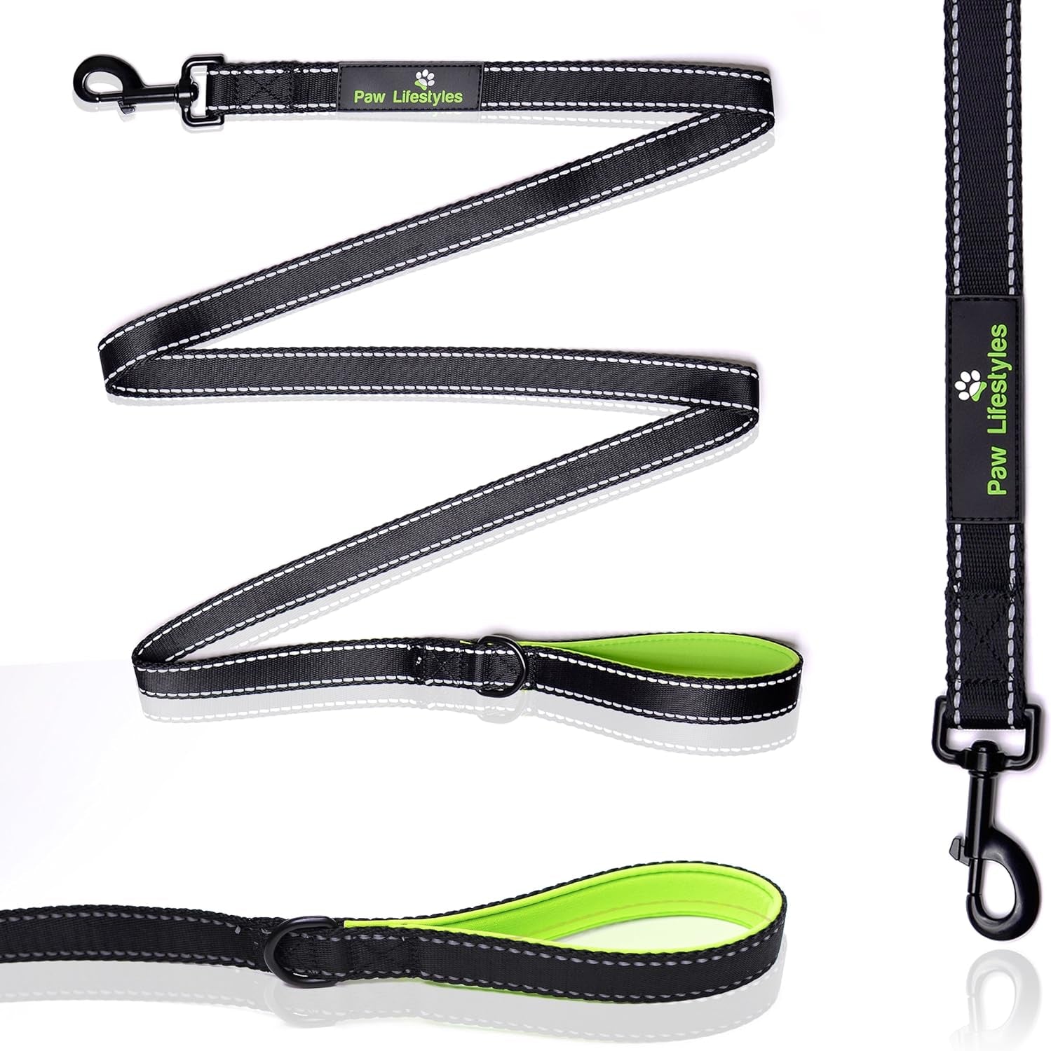 Extra Heavy Duty Dog Leash - 6Ft Long - 3Mm Thick, Soft Padded Handle for Comfort - Perfect Leashes for Medium and Large Dogs