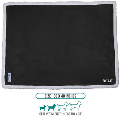 Washable Pet Blanket Fleece Dog Cat Bed Soft Sherpa Reversible Dog Blanket Warm