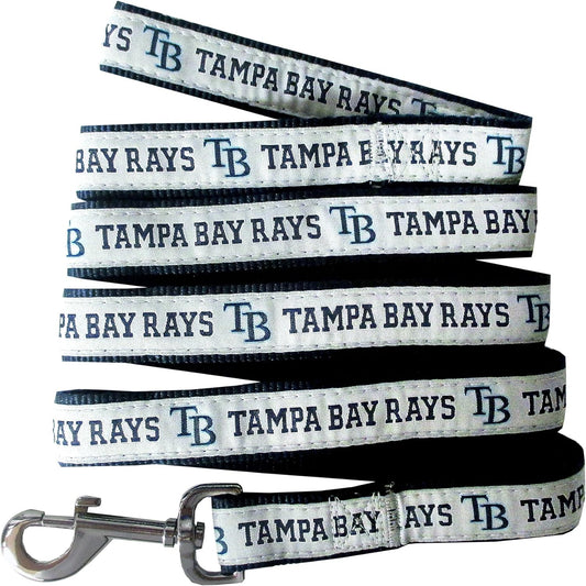 MLB PET Leash, Small, Tampa Bay Rays Dog Leash, Baseball Team Leash for Dogs & Cats. a Shiny & Colorful Dog & Cat Leash with Emboridered Team Name/Logo Licensed by the MLB