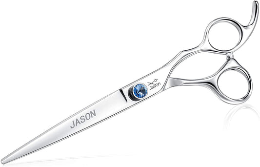 7" Straight Dog Grooming Scissors, Ergonomic Pets Grooming Shears, Premium Cats Trimming Kit with Offset Handle and Jewelled Screw, Sharp, Comfortable - pet needs7053535429167" Straight Dog Grooming Scissors, Ergonomic Pets Grooming Shears, Premium Cats Trimming Kit with Offset Handle and Jewelled Screw, Sharp, ComfortableStraight7.0"7.0"pet needs