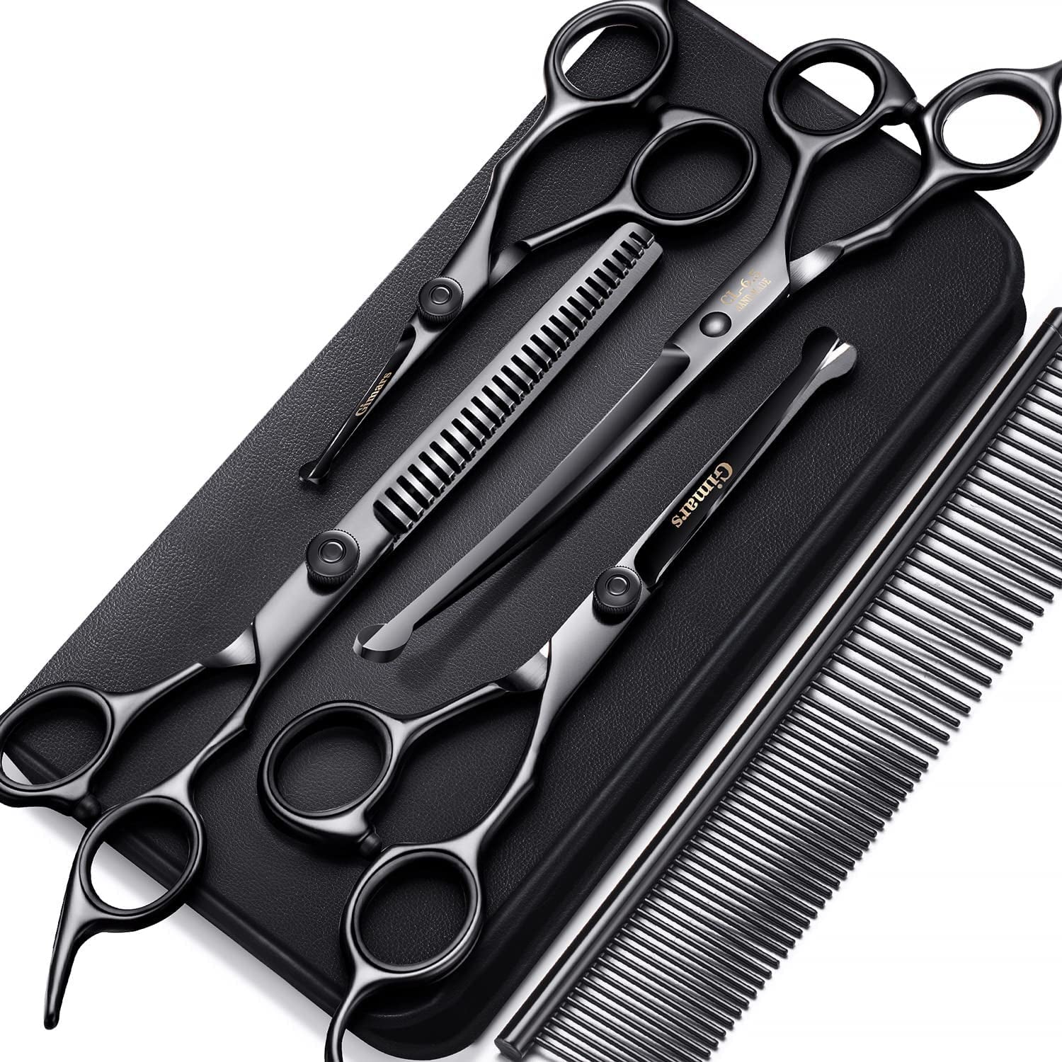 7Inch Professional 4CR Stainless Steel 6 in 1 Grooming Scissors for Dogs with Safety round Tip, Heavy Duty Titanium Coated Pet Grooming Scissor for Dogs, Cats and Other Animals - pet needs7111818808237Inch Professional 4CR Stainless Steel 6 in 1 Grooming Scissors for Dogs with Safety round Tip, Heavy Duty Titanium Coated Pet Grooming Scissor for Dogs, Cats and Other Animals7Inch Round Tip 6 In 1 Professionalpet needs