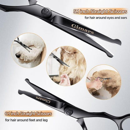 7Inch Professional 4CR Stainless Steel 6 in 1 Grooming Scissors for Dogs with Safety round Tip, Heavy Duty Titanium Coated Pet Grooming Scissor for Dogs, Cats and Other Animals - pet needs7111818808237Inch Professional 4CR Stainless Steel 6 in 1 Grooming Scissors for Dogs with Safety round Tip, Heavy Duty Titanium Coated Pet Grooming Scissor for Dogs, Cats and Other Animals7Inch Round Tip 6 In 1 Professionalpet needs