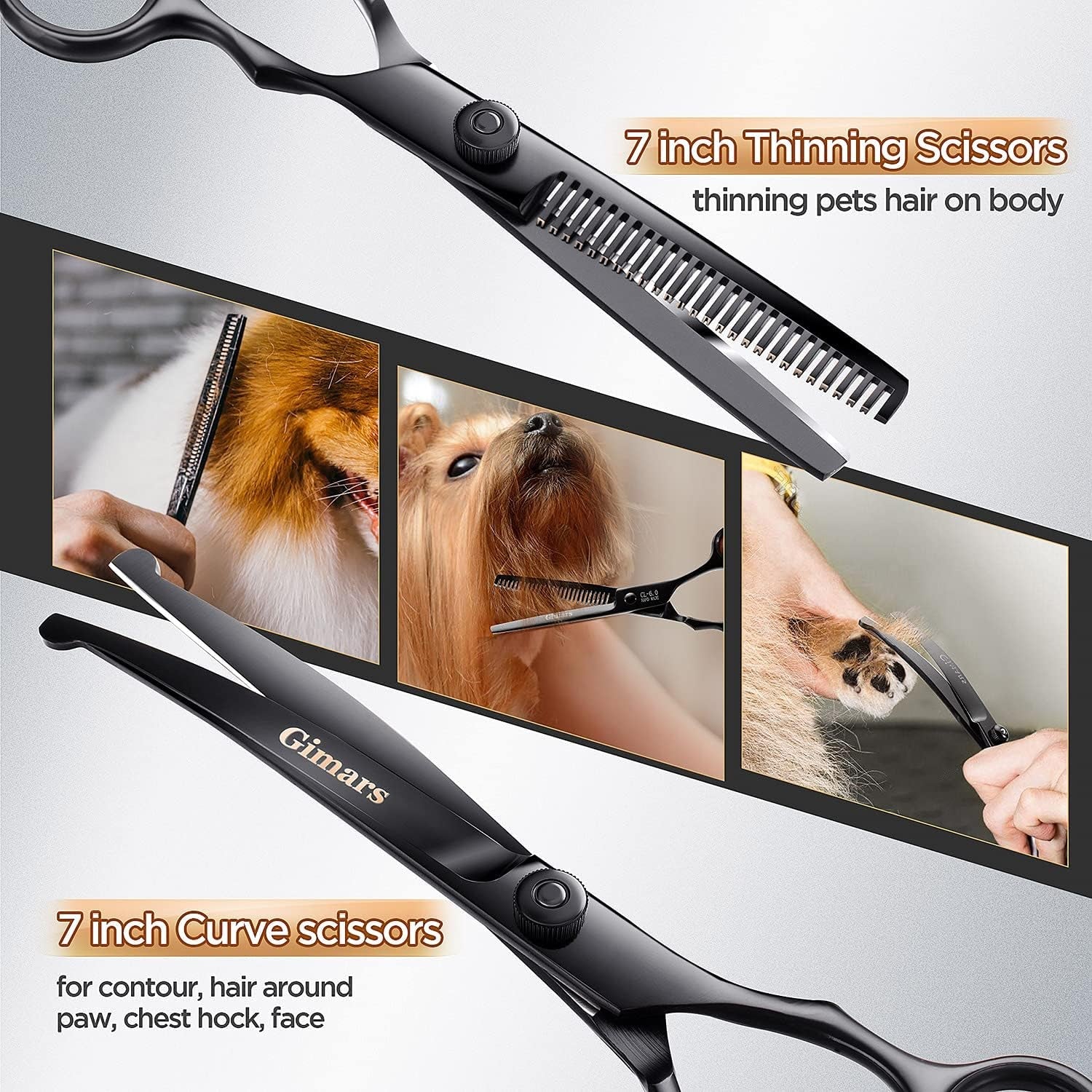 7Inch Professional 4CR Stainless Steel 6 in 1 Grooming Scissors for Dogs with Safety round Tip, Heavy Duty Titanium Coated Pet Grooming Scissor for Dogs, Cats and Other Animals - pet needs7111818808237Inch Professional 4CR Stainless Steel 6 in 1 Grooming Scissors for Dogs with Safety round Tip, Heavy Duty Titanium Coated Pet Grooming Scissor for Dogs, Cats and Other Animals7Inch Round Tip 6 In 1 Professionalpet needs