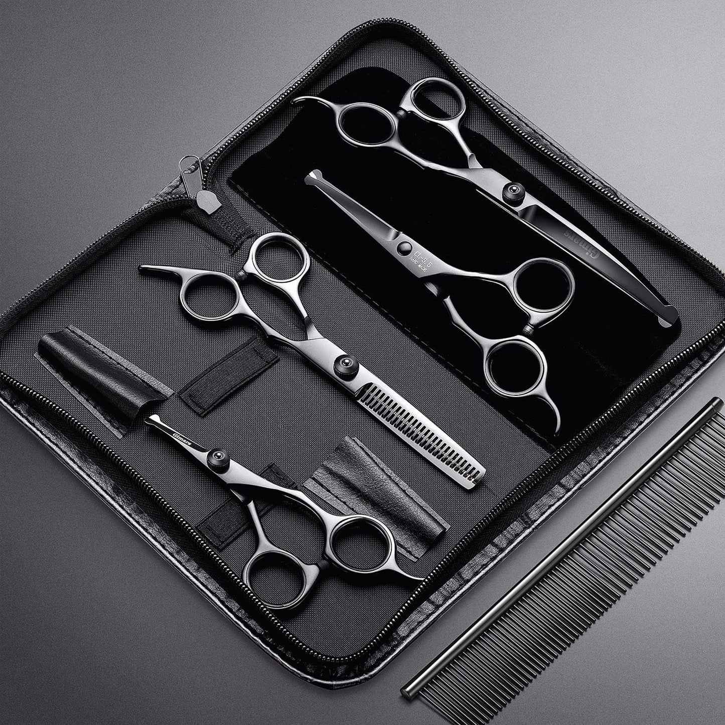 7Inch Professional 4CR Stainless Steel 6 in 1 Grooming Scissors for Dogs with Safety round Tip, Heavy Duty Titanium Coated Pet Grooming Scissor for Dogs, Cats and Other Animals - pet needs7111818808237Inch Professional 4CR Stainless Steel 6 in 1 Grooming Scissors for Dogs with Safety round Tip, Heavy Duty Titanium Coated Pet Grooming Scissor for Dogs, Cats and Other Animals7Inch Round Tip 6 In 1 Professionalpet needs
