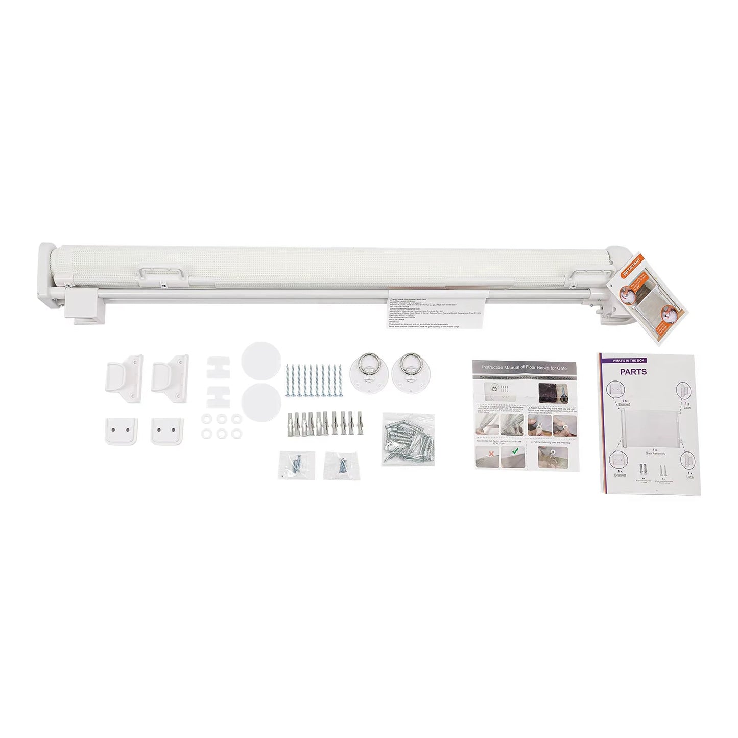 Adjustable Temperature Pet Gate Retractable Baby Gate Pet Gate for Stairs, Corridors, Bedrooms - pet needs313048947924Adjustable Temperature Pet Gate Retractable Baby Gate Pet Gate for Stairs, Corridors, BedroomsWhitepet needs