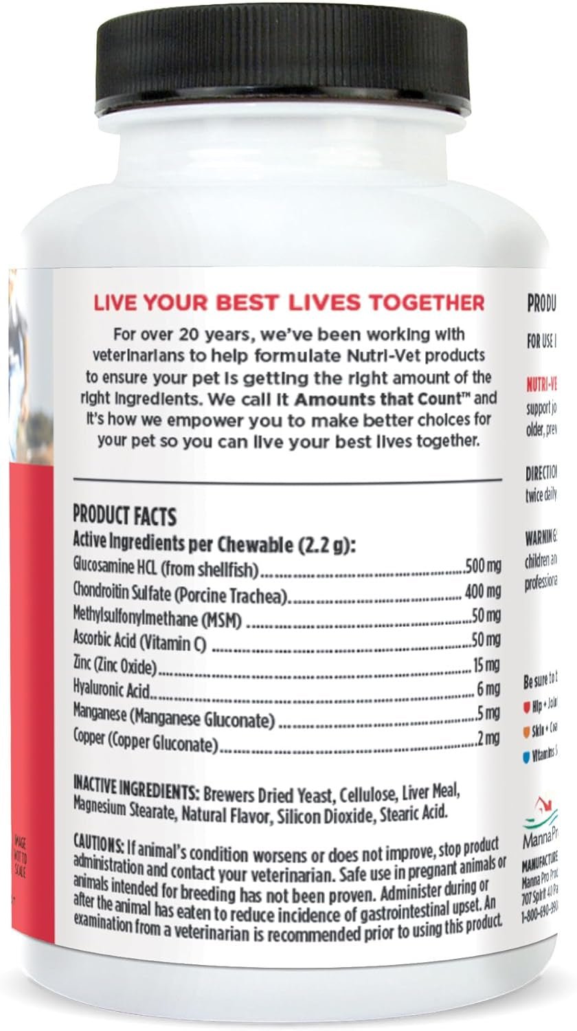 Advanced Strength Hip & Joint Chewable Dog Supplements - Formulated with Glucosamine & Chondroitin to Support Dog Cartilage & Mobility - 150 Tablets - pet needs7445017299246Advanced Strength Hip & Joint Chewable Dog Supplements - Formulated with Glucosamine & Chondroitin to Support Dog Cartilage & Mobility - 150 Tablets150 Ctpet needs