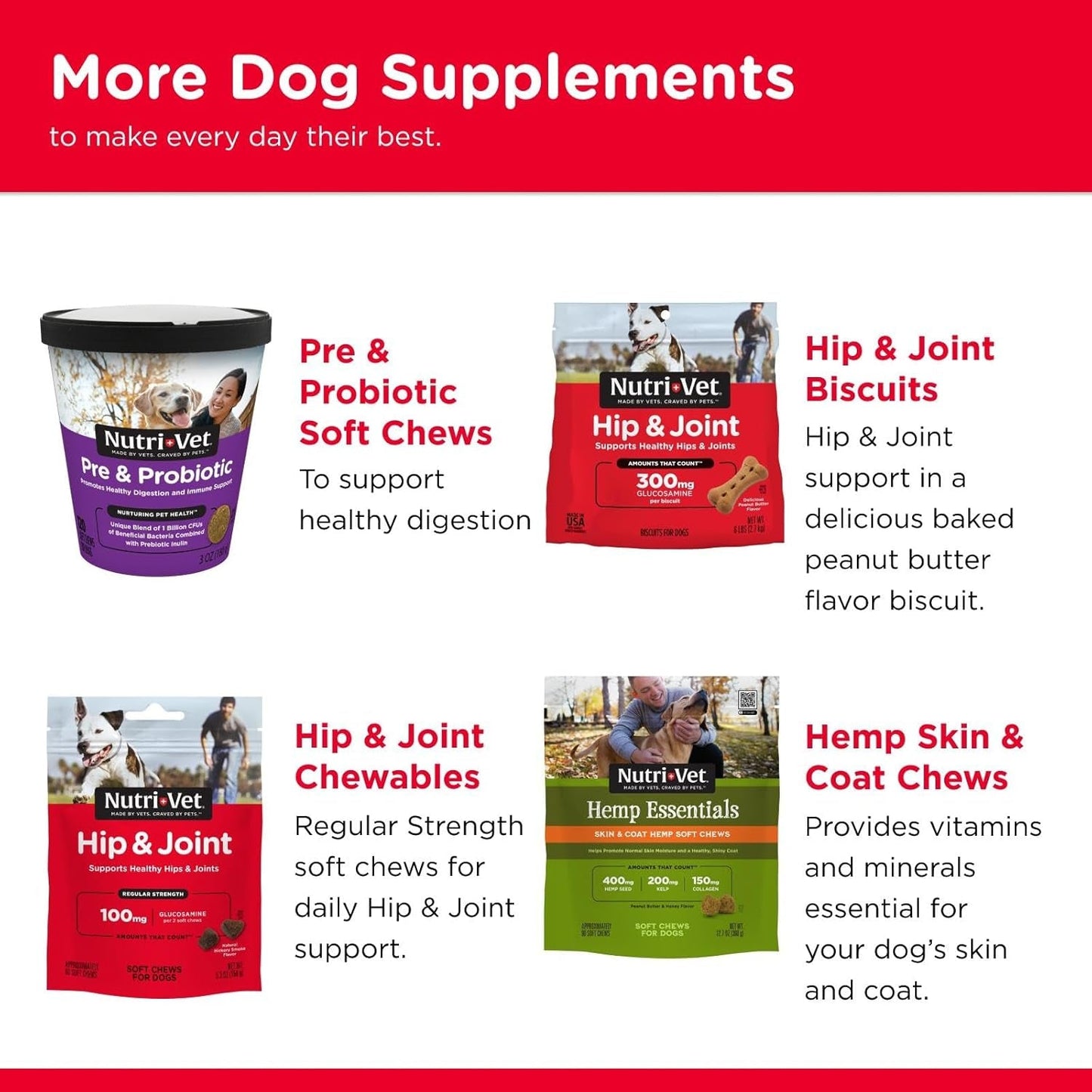 Advanced Strength Hip & Joint Supplement for Dogs, Puppy Supplements, Dog Joint Supplement, Contains 500Mg of Glucosamine, 400Mg of Chondroitin, 50Mg of MSM, Puppy Essentials, 300 Tablets - pet needs313103320372Advanced Strength Hip & Joint Supplement for Dogs, Puppy Supplements, Dog Joint Supplement, Contains 500Mg of Glucosamine, 400Mg of Chondroitin, 50Mg of MSM, Puppy Essentials, 300 Tablets300 Countpet needs