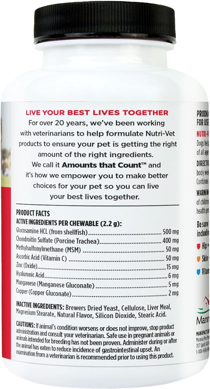 Advanced Strength Hip & Joint Supplement for Dogs, Puppy Supplements, Dog Joint Supplement, Contains 500Mg of Glucosamine, 400Mg of Chondroitin, 50Mg of MSM, Puppy Essentials, 300 Tablets - pet needs313103320372Advanced Strength Hip & Joint Supplement for Dogs, Puppy Supplements, Dog Joint Supplement, Contains 500Mg of Glucosamine, 400Mg of Chondroitin, 50Mg of MSM, Puppy Essentials, 300 Tablets300 Countpet needs