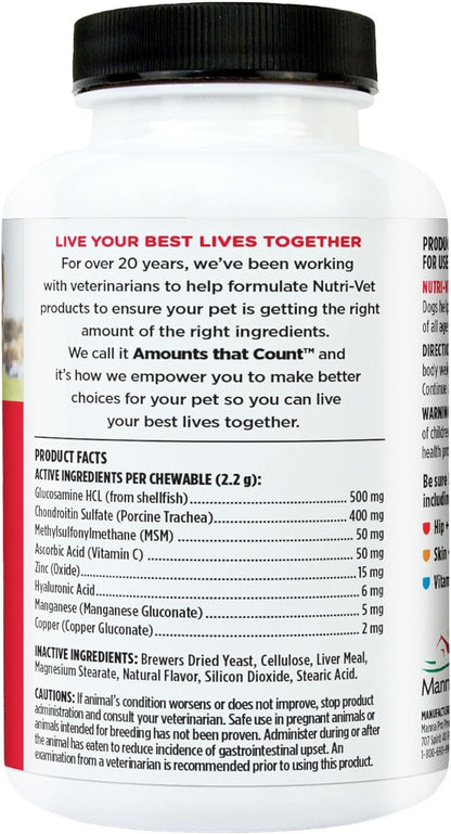 Advanced Strength Hip & Joint Supplement for Dogs, Puppy Supplements, Dog Joint Supplement, Contains 500Mg of Glucosamine, 400Mg of Chondroitin, 50Mg of MSM, Puppy Essentials, 300 Tablets - pet needs313103320372Advanced Strength Hip & Joint Supplement for Dogs, Puppy Supplements, Dog Joint Supplement, Contains 500Mg of Glucosamine, 400Mg of Chondroitin, 50Mg of MSM, Puppy Essentials, 300 Tablets300 Countpet needs