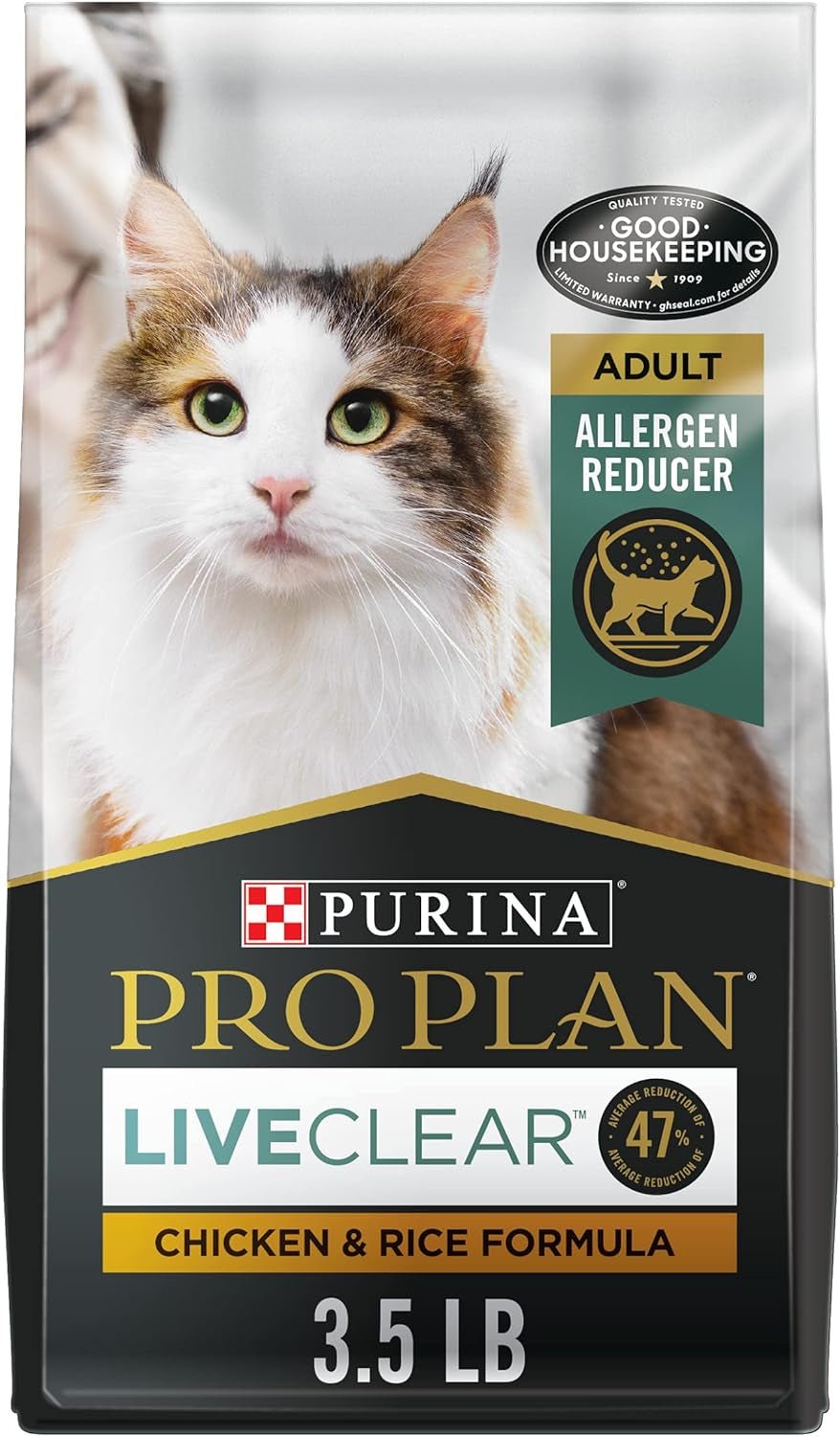 Allergen Reducing, High Protein Cat Food, LIVECLEAR Chicken and Rice Formula - 3.5 Lb. Bag - pet needs7445040680639Allergen Reducing, High Protein Cat Food, LIVECLEAR Chicken and Rice Formula - 3.5 Lb. BagChicken3.5 Pound (Pack Of 1)3.5 Pound (Pack Of 1)pet needs