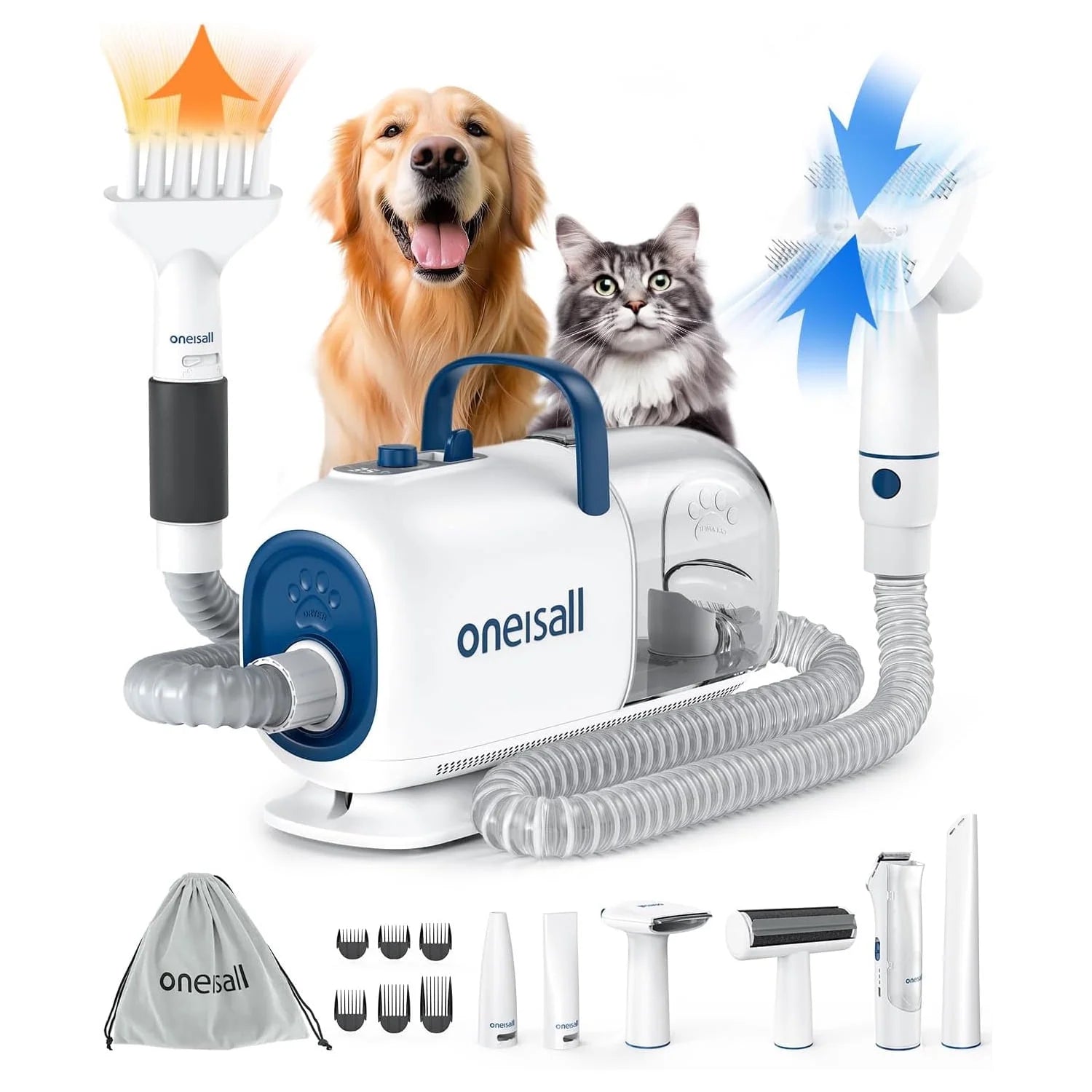 BM1 Dog Grooming Vacuum for Shedding & Drying Trimming Pet Hair, 8 in 1 Pet Grooming Vacuum & Dryer, Low Noise Pet Vacuum, Dog Grooming Kit with 7 Levels Blow Temperature & 1.5L Dust Cup - pet needs313089452432BM1 Dog Grooming Vacuum for Shedding & Drying Trimming Pet Hair, 8 in 1 Pet Grooming Vacuum & Dryer, Low Noise Pet Vacuum, Dog Grooming Kit with 7 Levels Blow Temperature & 1.5L Dust CupDog Grooming Kitpet needs