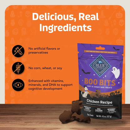 Boo Bits Soft & Chewy Halloween Dog Treats, Tasty Chicken Recipe, 4.5 - Oz Bag - pet needs711181193183Boo Bits Soft & Chewy Halloween Dog Treats, Tasty Chicken Recipe, 4.5 - Oz Bag1pet needs