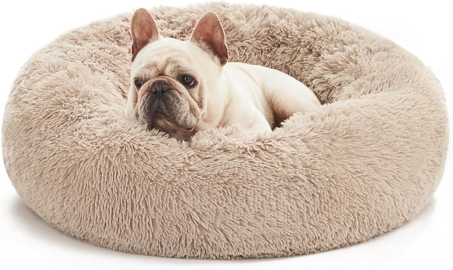 Calming Cat Bed for Indoor Cats,Anti - Anxiety Donut round Dog Bed,Fluffy Faux Fur Washable Pet Bed for Small Medium Dogs and Cats,Taupe,24In - pet needs705353613715Calming Cat Bed for Indoor Cats,Anti - Anxiety Donut round Dog Bed,Fluffy Faux Fur Washable Pet Bed for Small Medium Dogs and Cats,Taupe,24InBeige Taupe24"24"pet needs