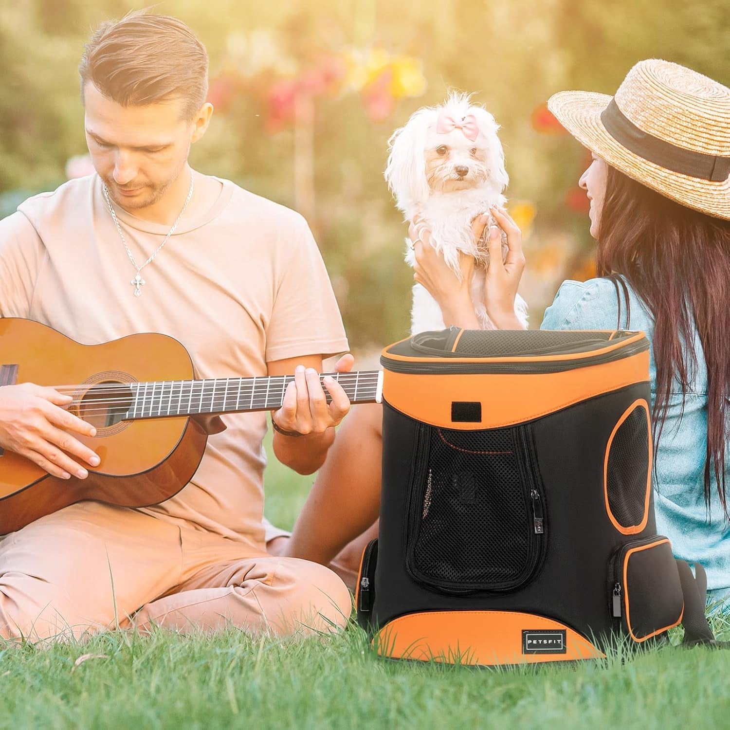 Cat Backpack Carrier Easy - Fit Dog Travel Backpack Carrier for Hiking Walking Cycling Suitable for Small Medium Dogs Cats and Rabbits up to 22 Pounds, Orange - pet needs7445057956963Cat Backpack Carrier Easy - Fit Dog Travel Backpack Carrier for Hiking Walking Cycling Suitable for Small Medium Dogs Cats and Rabbits up to 22 Pounds, OrangeOrangepet needs