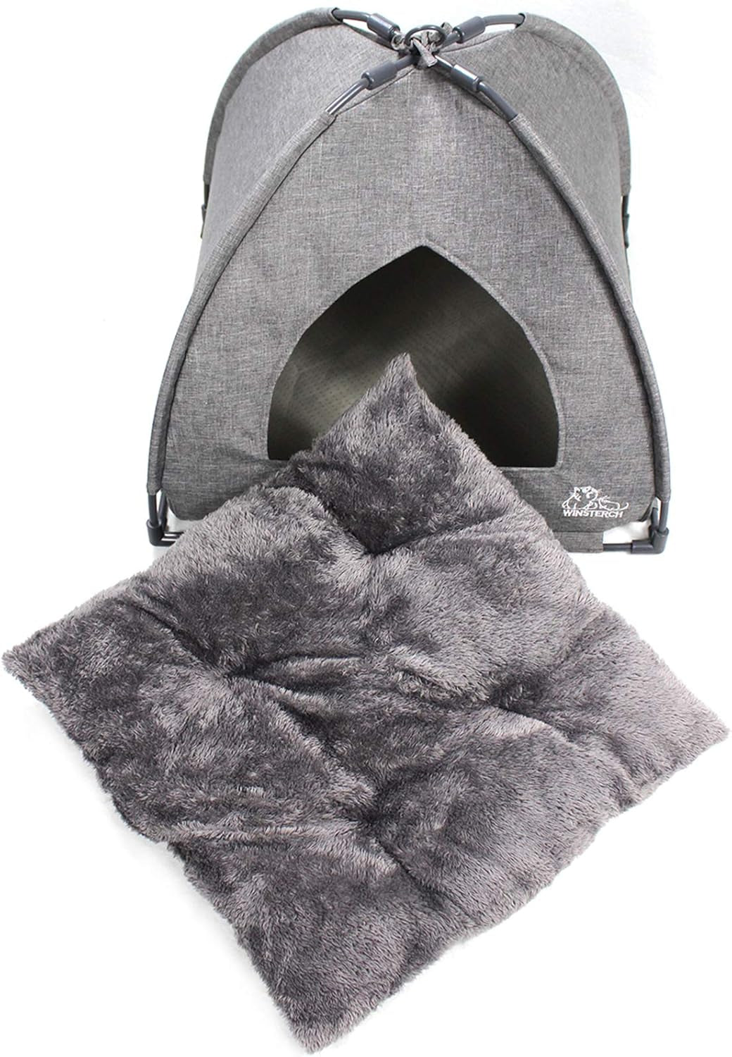 Cat Beds for Indoor Cats,Covered Cat Cave Bed with Removable Washable Pillow,Warming Cat Cave Bed Kitten Beds Small Pets Bed for Indoor Cats (18.5'' X 18.5'' X 15.8'', Grey) - pet needs726084858725Cat Beds for Indoor Cats,Covered Cat Cave Bed with Removable Washable Pillow,Warming Cat Cave Bed Kitten Beds Small Pets Bed for Indoor Cats (18.5'' X 18.5'' X 15.8'', Grey)Greypet needs