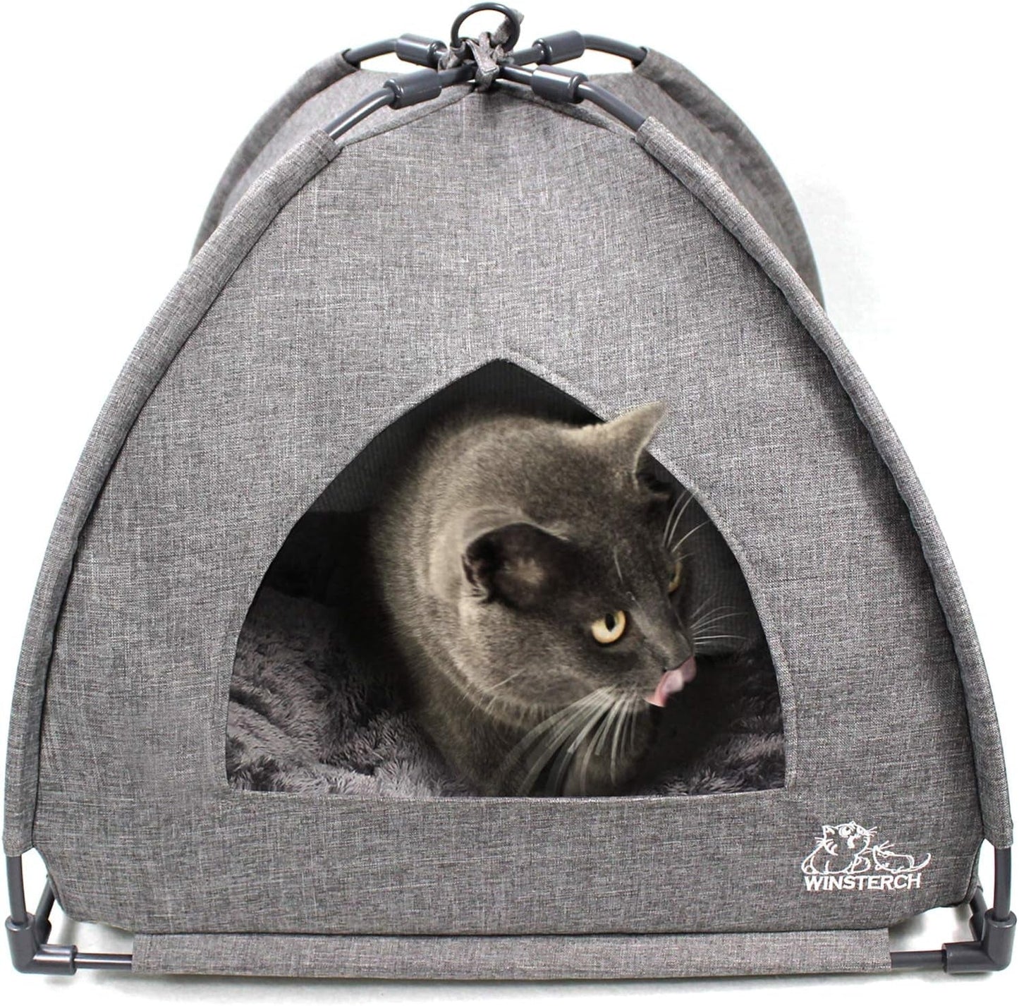 Cat Beds for Indoor Cats,Covered Cat Cave Bed with Removable Washable Pillow,Warming Cat Cave Bed Kitten Beds Small Pets Bed for Indoor Cats (18.5'' X 18.5'' X 15.8'', Grey) - pet needs726084858725Cat Beds for Indoor Cats,Covered Cat Cave Bed with Removable Washable Pillow,Warming Cat Cave Bed Kitten Beds Small Pets Bed for Indoor Cats (18.5'' X 18.5'' X 15.8'', Grey)Greypet needs