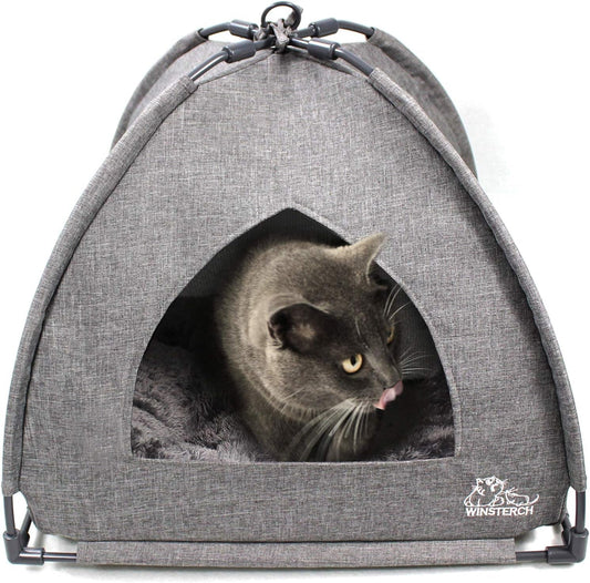 Cat Beds for Indoor Cats,Covered Cat Cave Bed with Removable Washable Pillow,Warming Cat Cave Bed Kitten Beds Small Pets Bed for Indoor Cats (18.5'' X 18.5'' X 15.8'', Grey) - pet needs726084858725Cat Beds for Indoor Cats,Covered Cat Cave Bed with Removable Washable Pillow,Warming Cat Cave Bed Kitten Beds Small Pets Bed for Indoor Cats (18.5'' X 18.5'' X 15.8'', Grey)Greypet needs